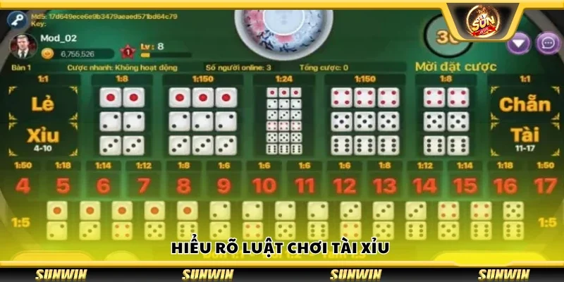 Hiểu rõ luật chơi Tài Xỉu